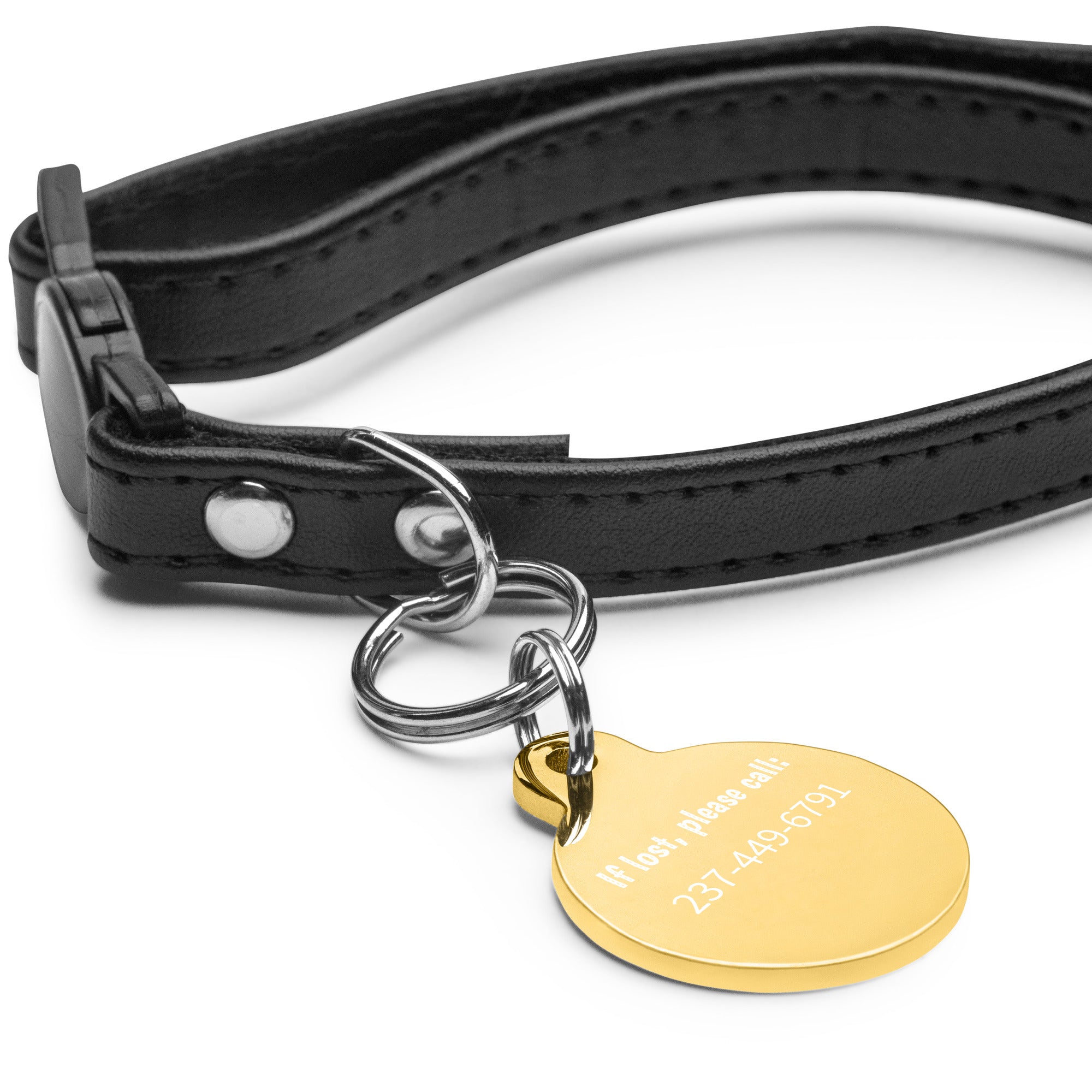 back of custom pet tag golf