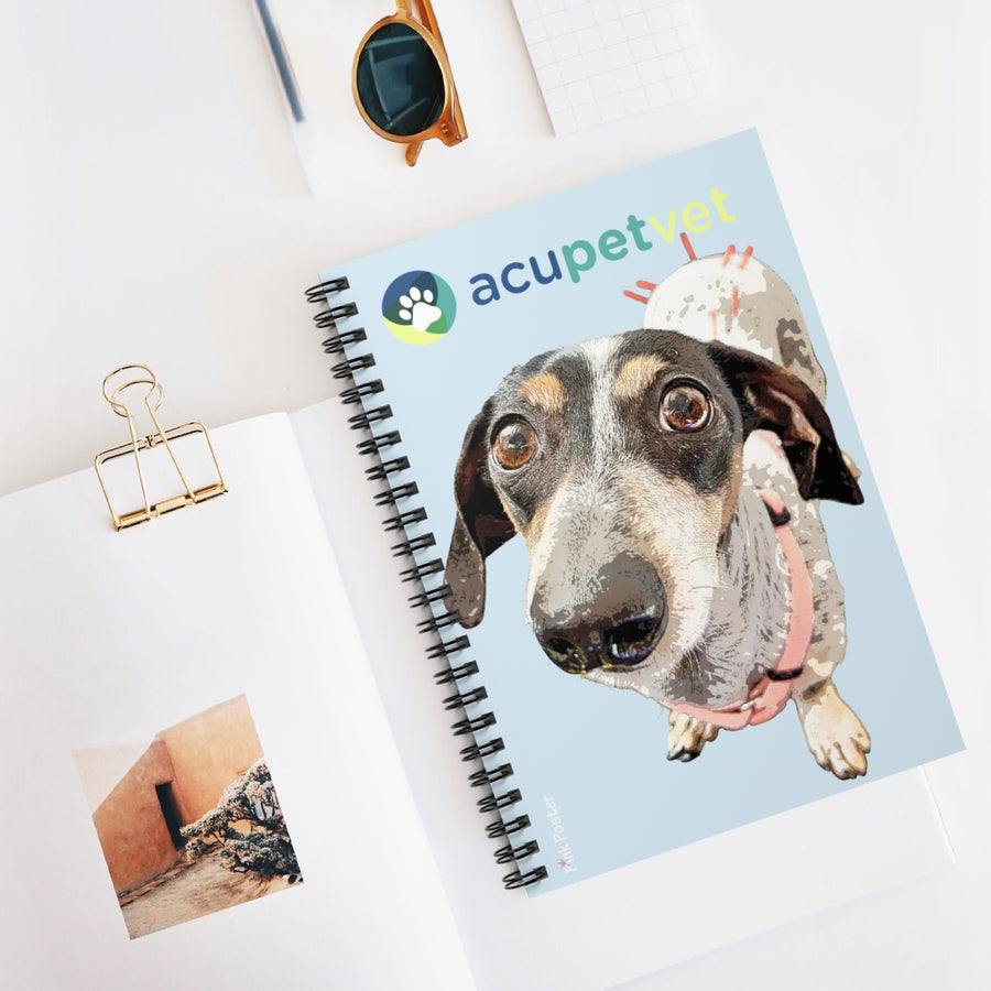 Custom journal cover with pop art of pug dog